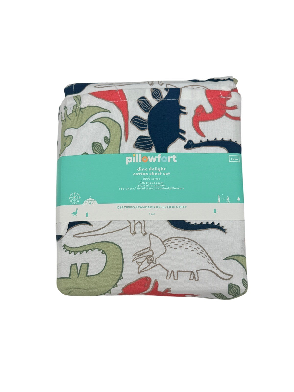 NWT - Pillowfort Dino Delight Twin Sheet Set