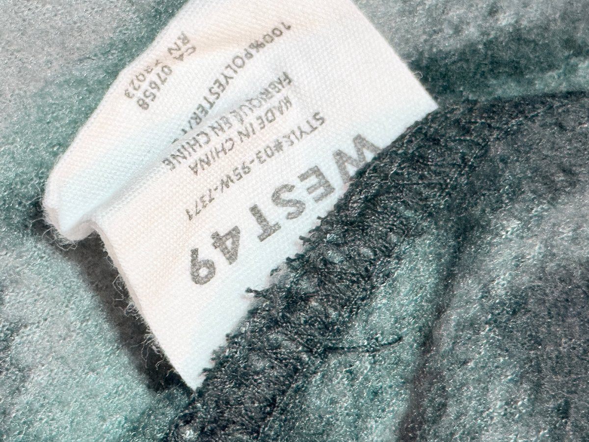 West Forty Nine Gray Plaid Fleece Jacket 7/8