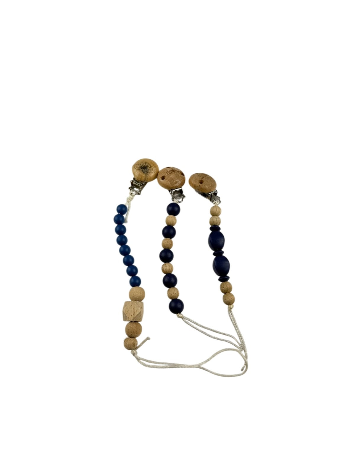 Loulou Lollipop Pacifier Clips 3-Pack Navy