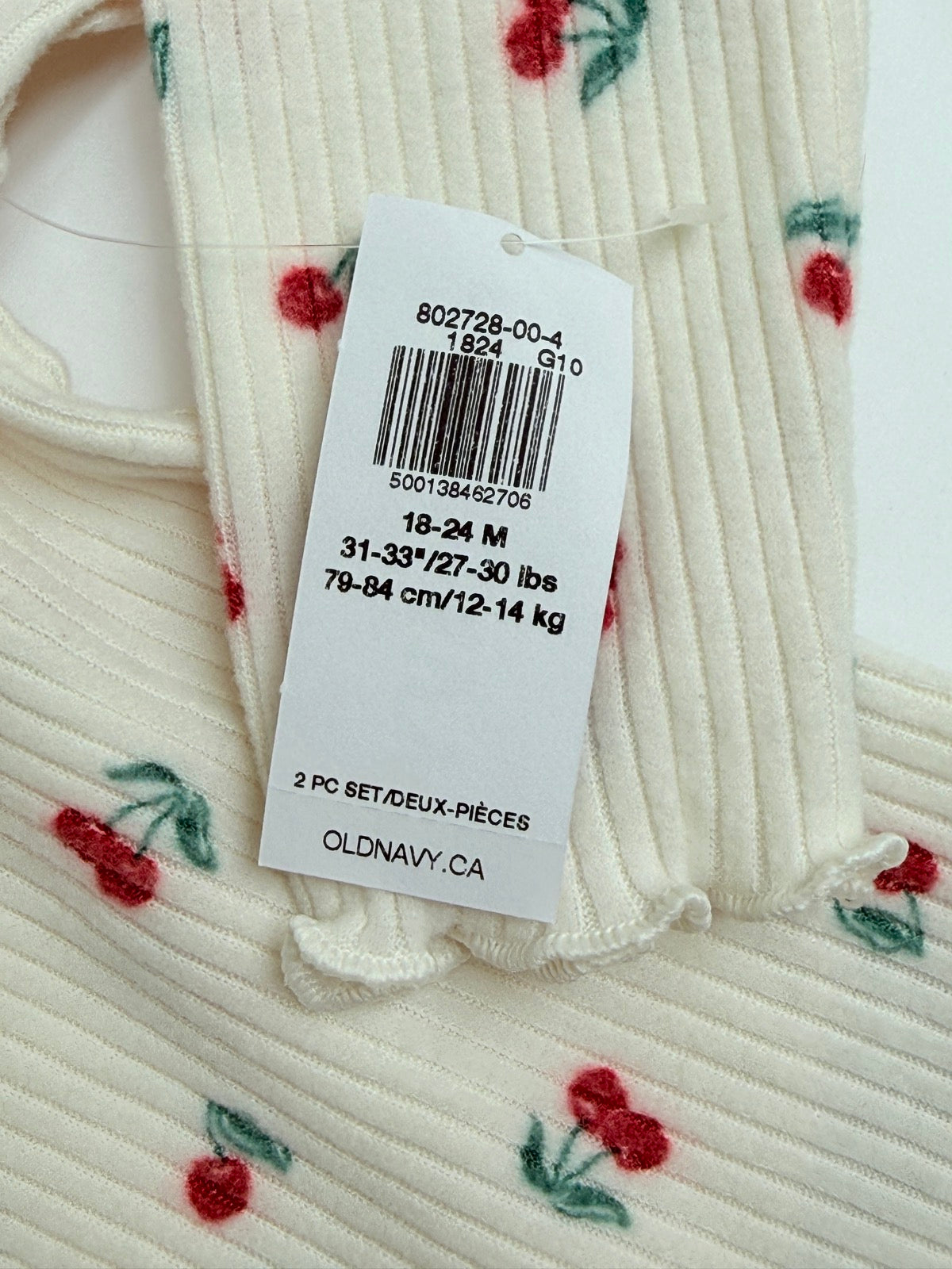 Old Navy Cherry Print 2-Piece Set 18-24M