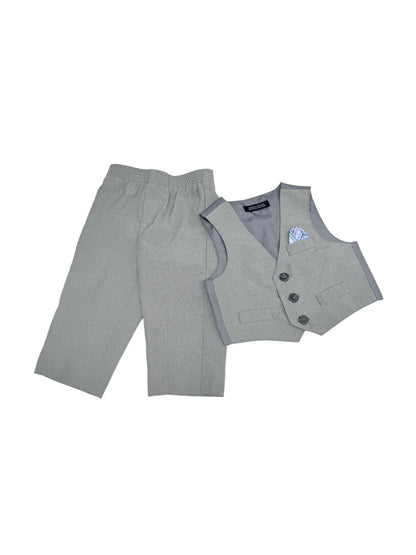 Gray Vest and Pants Suit Set 6-12m