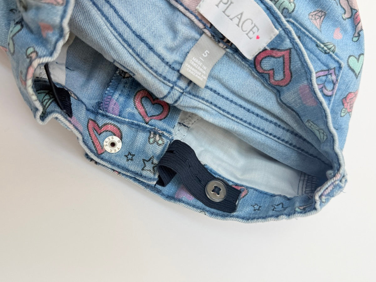 Children's Place Unicorn Print Jeans Size 5