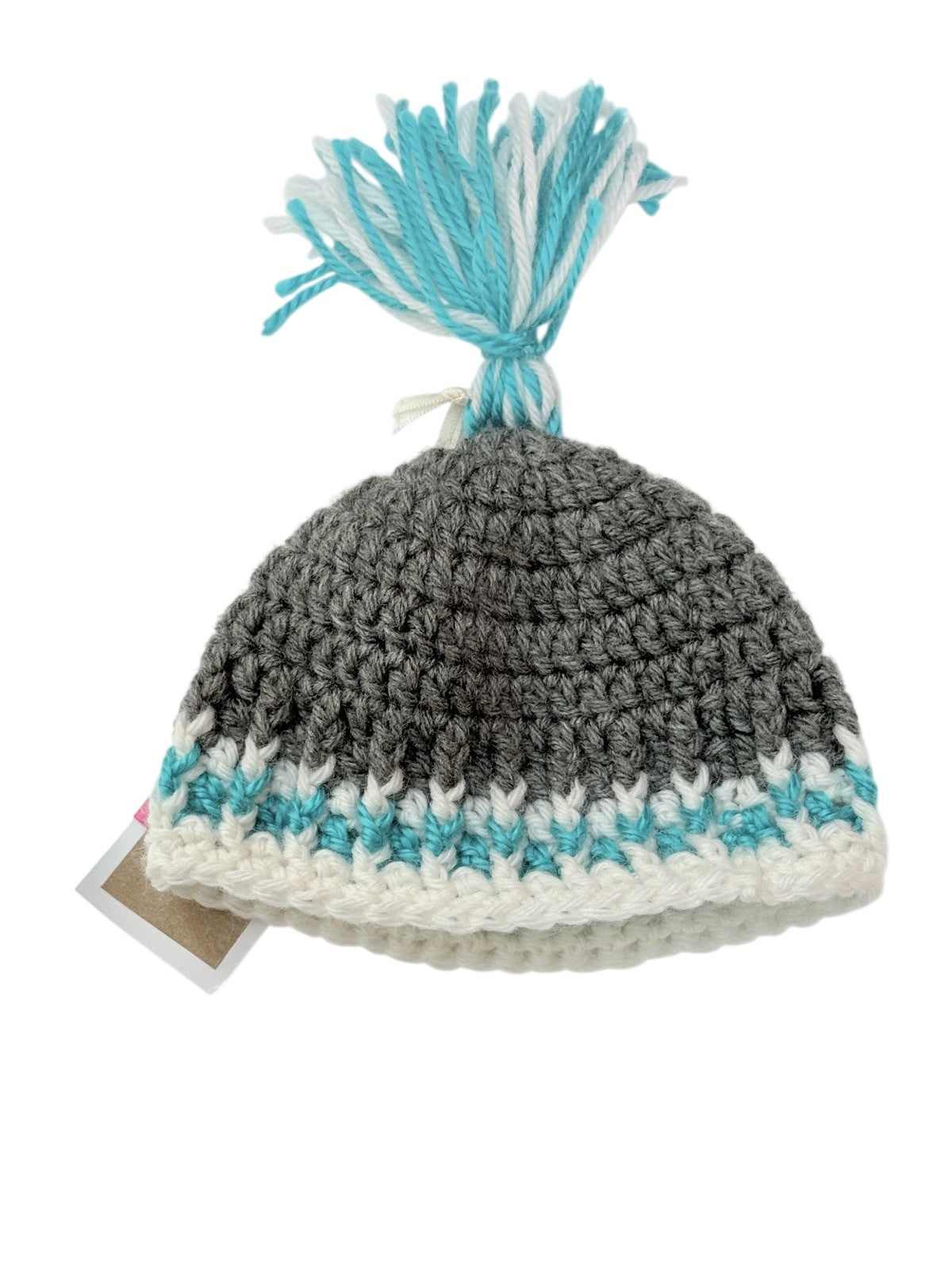 Handmade Crochet Baby Beanie Tassel Hat 3-6m