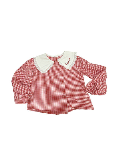 Babyzoo Gingham Bonjour Blouse Size 10