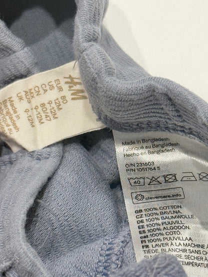 H&M Gray Ribbed Jogger Pants 9-12m