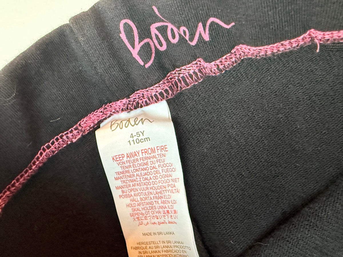 Boden Black Leggings Girls 4-5Y