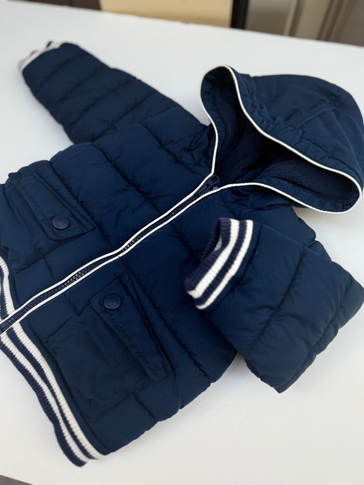 Old Navy Navy Puffer Jacket 6-12M
