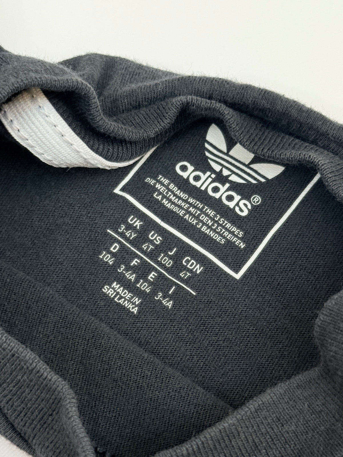 Adidas Originals Trefoil Black Tee 4T