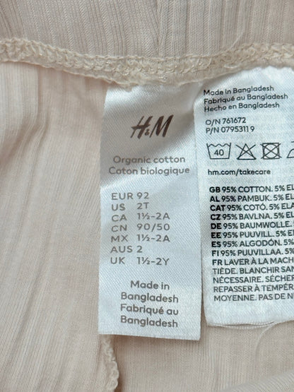 H&M Organic Cotton Ribbed Leggings 2T
