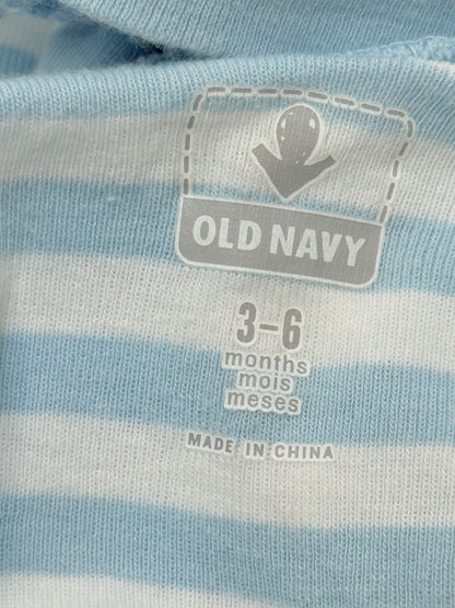 Old Navy Striped Hooded Romper 3-6 Months