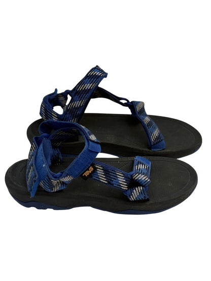 Teva Hurricane Sandals Blue Plaid Kids Size US4