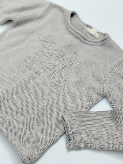 Burt's Bees Kids Gray Knit Sweater 4T