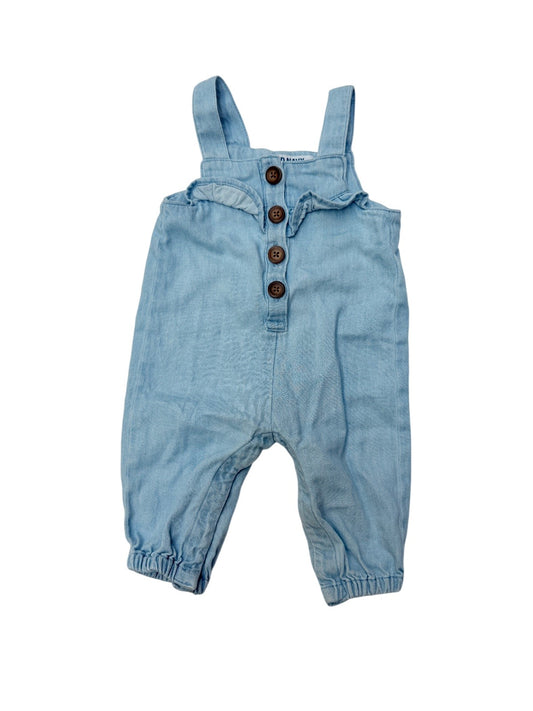 Old Navy Light Wash Denim Overalls 3-6M