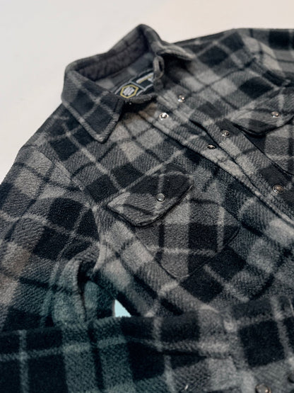 West Forty Nine Gray Plaid Fleece Jacket 7/8