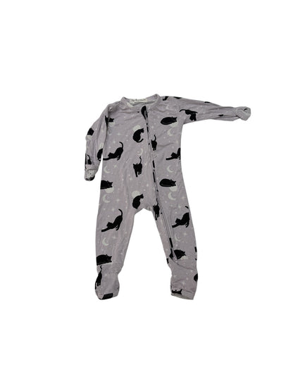 Bambi & Birdie Black Cat Zip Sleeper 3-6M