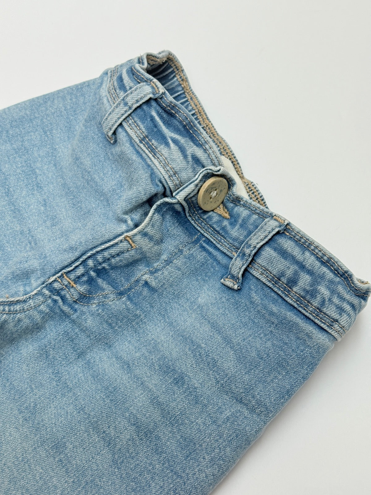 Zara Cropped Wide-Leg Raw Hem Jeans 4-5Y