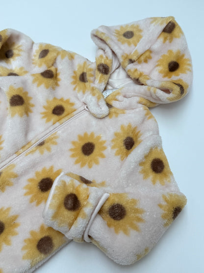 Chickpea Sunflower Fleece Snowsuit 6-9M
