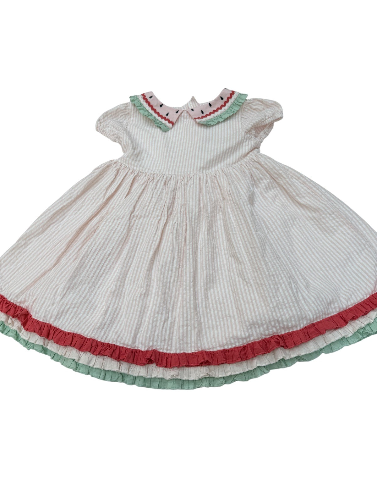 Mini Boden Watermelon Collar Dress Size 5-6Y