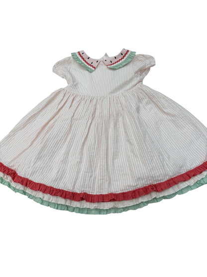 Mini Boden Watermelon Collar Dress Size 5-6Y