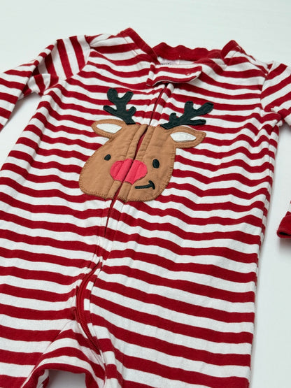 Anko Baby Reindeer Striped Sleeper 12-18 Months