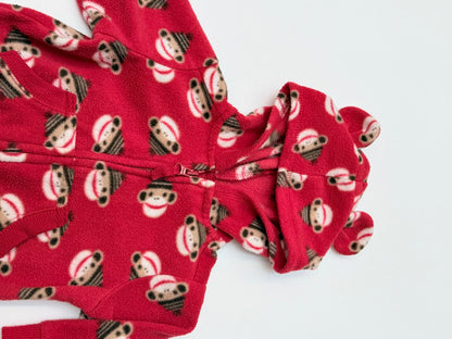 Old Navy Sock Monkey Fleece Hoodie 3-6M