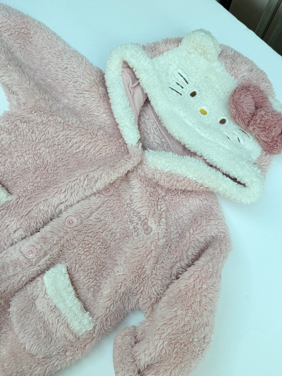 Hello Kitty Pink Fleece Hoodie Jacket 4Y