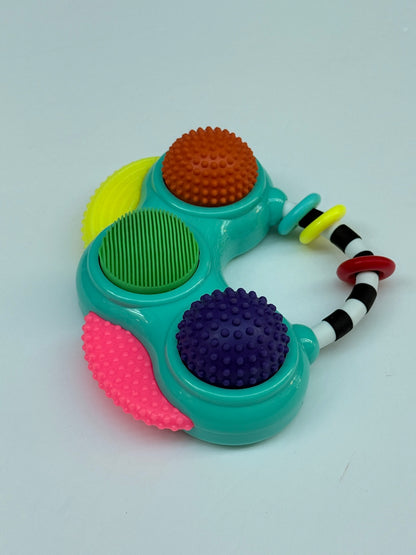 Sassy Teethe & Twirl Musical Rattle Sensory Toy