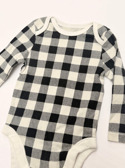 Old Navy Buffalo Check Bodysuit 0-3M
