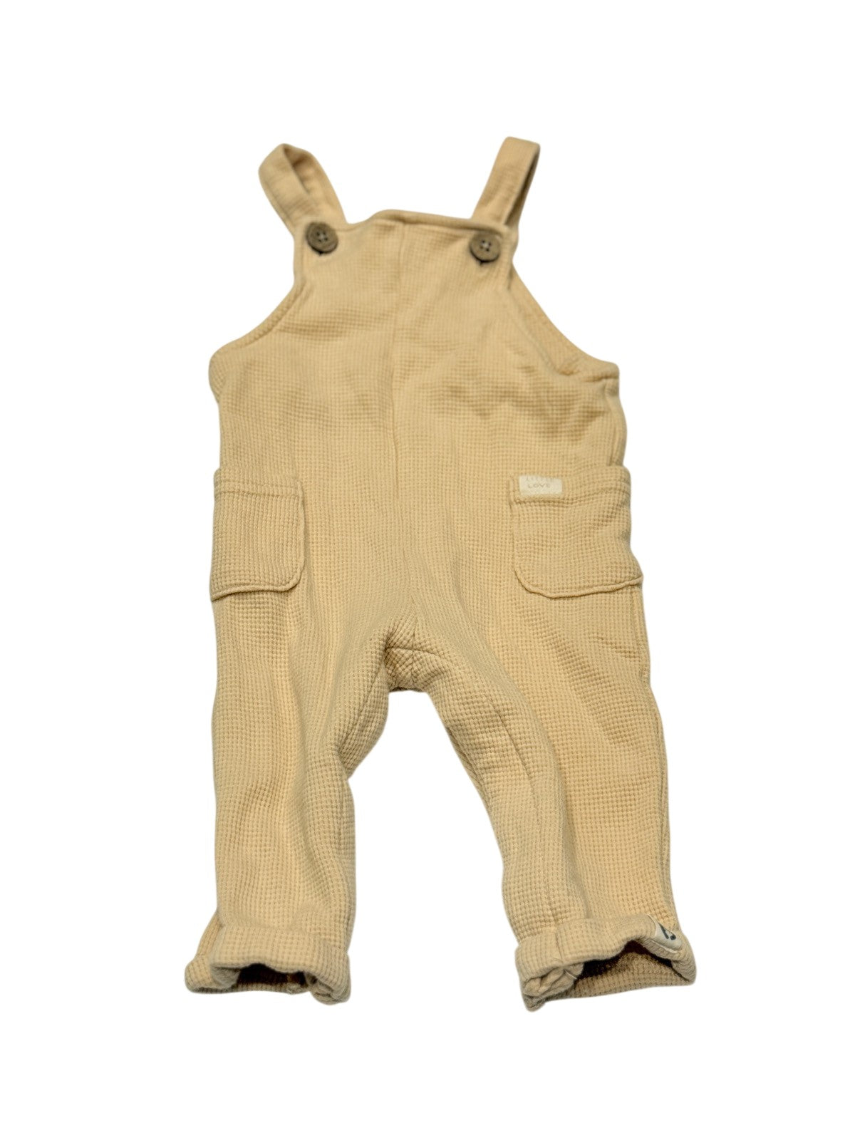 Rabbit + Bear Organic Waffle Knit Overalls 3-6M