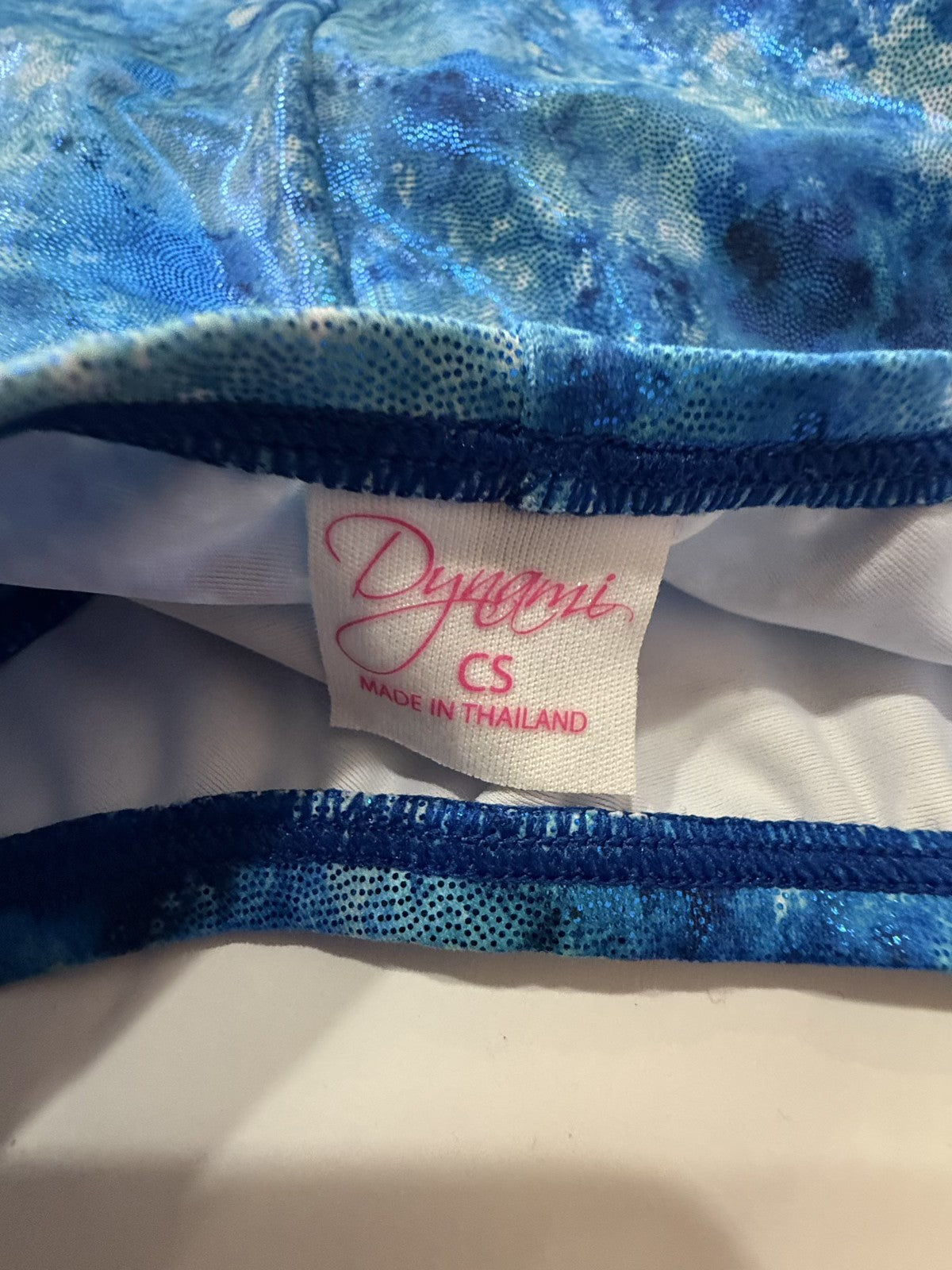 Dynami Blue Holographic Gymnastics Size 4-5Y
