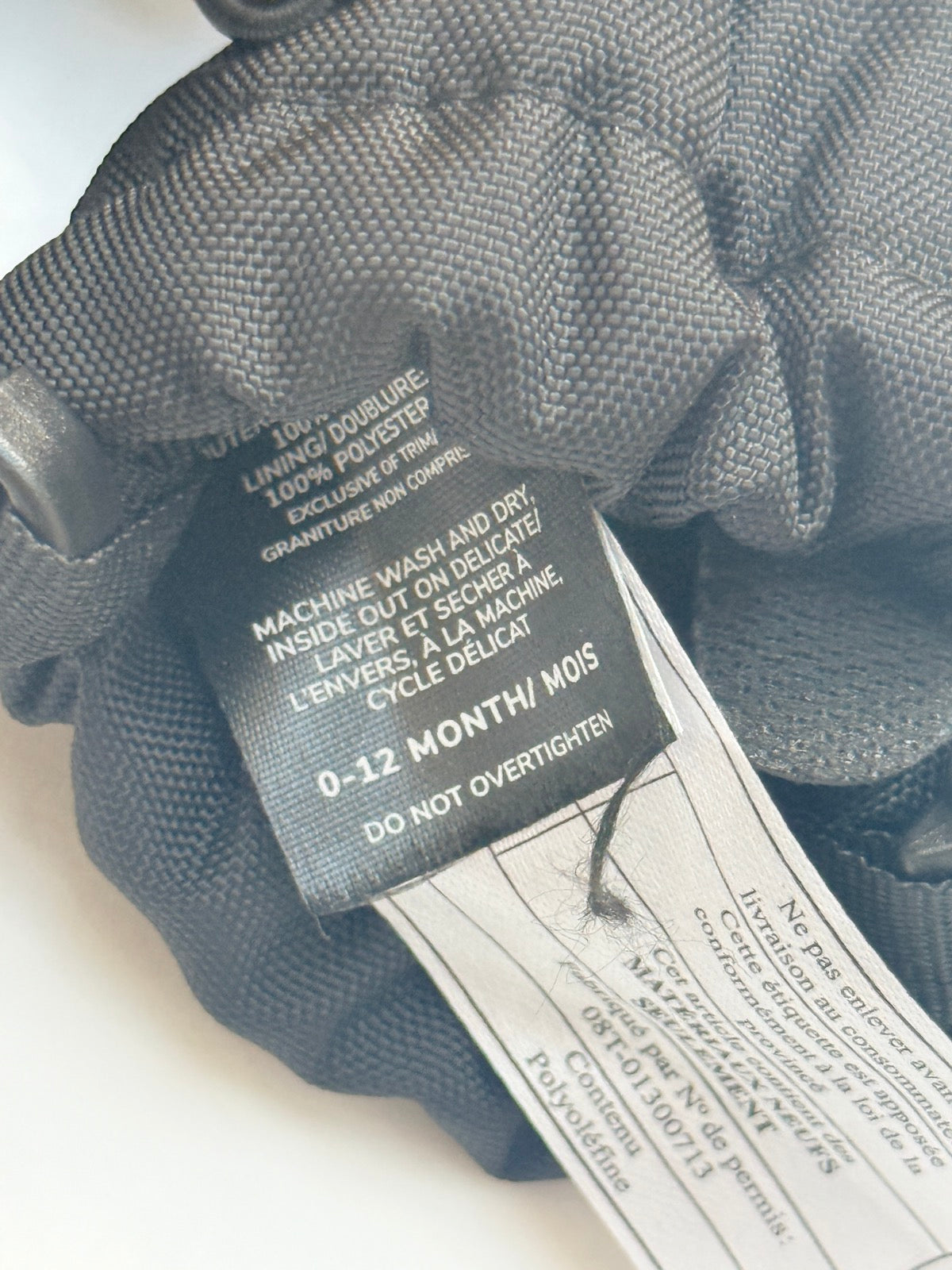 Stonz Black Baby Mittens 0-12M