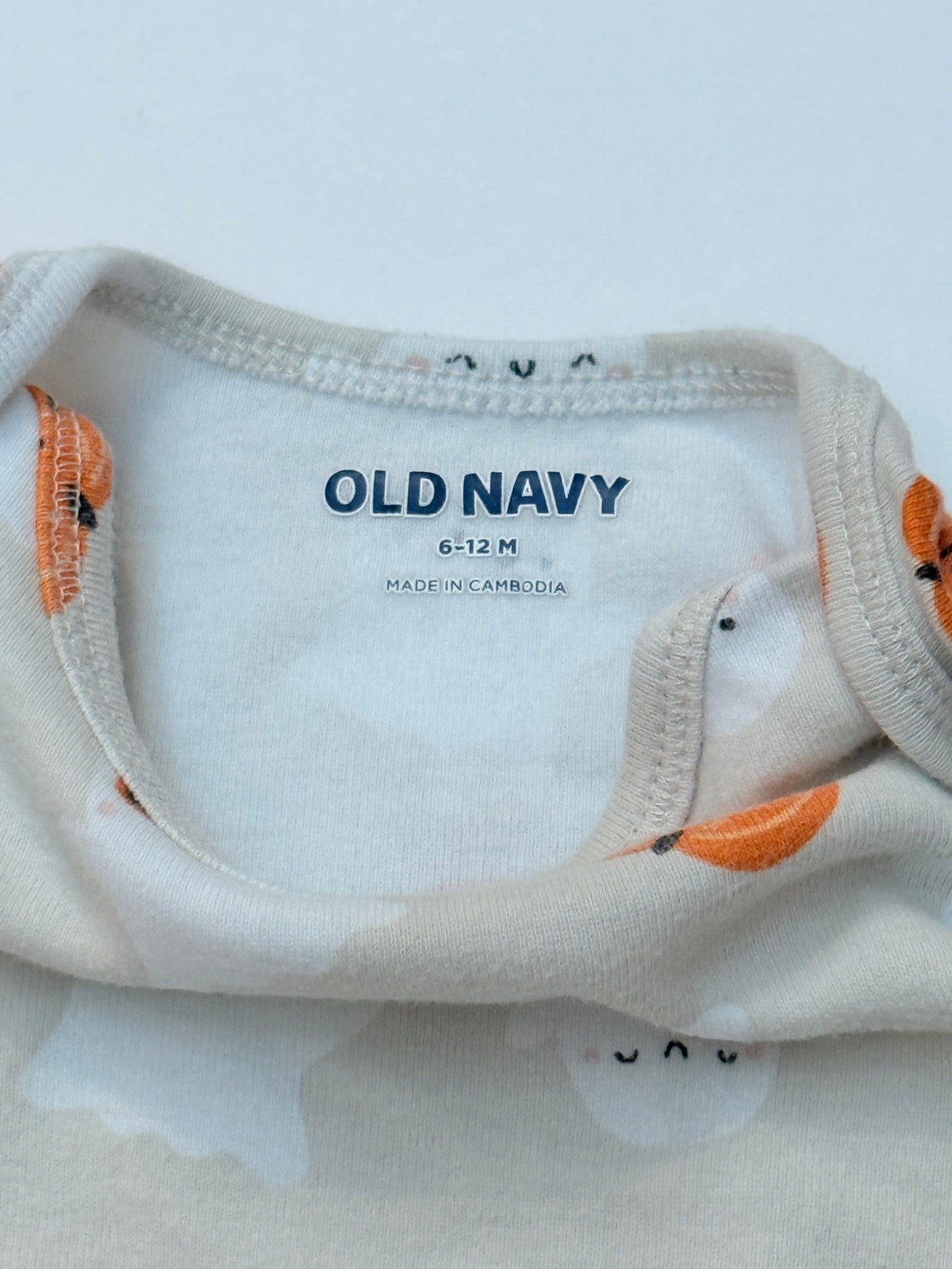 Old Navy Halloween Ghost Bodysuit 6-12M