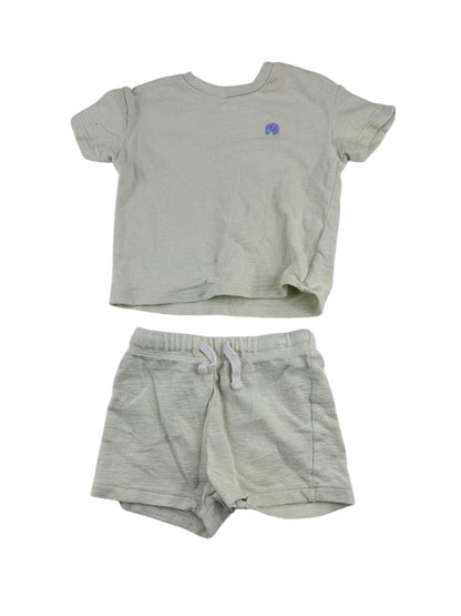 M&S Sage Green Textured Set 12-18M