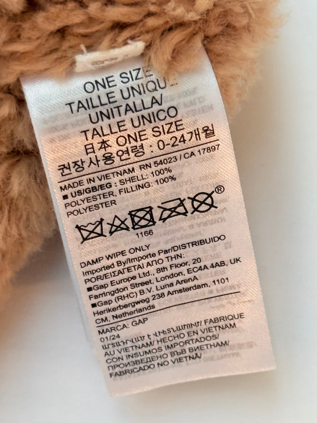 Baby Gap Brown Teddy Bear Plush Toy