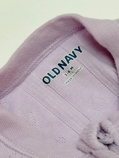 Old Navy Lavender Pointelle Footed Sleeper 3-6M