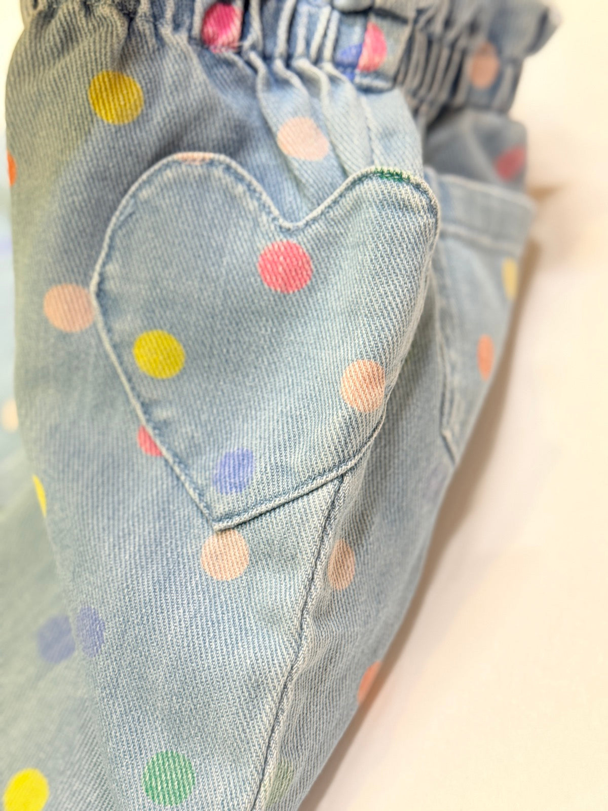 Mini Boden Polka Dot Denim Light weight Jeans 4Y