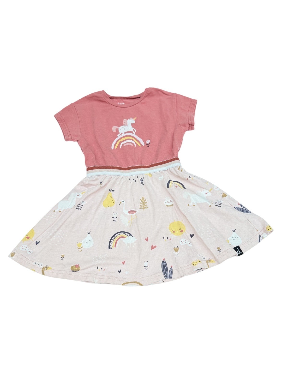 Deux par Deux Unicorn Rainbow Skater Dress 2T