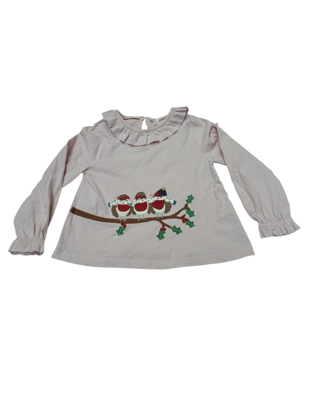 Mini Boden Robin Bird Applique Top 3-4Y