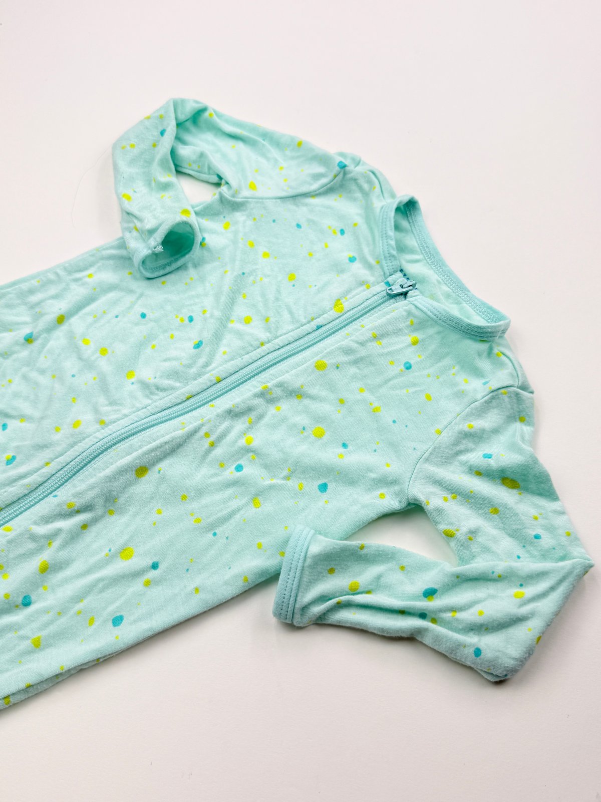 Rockets of Awesome Bamboo Mint Splatter Sleeper 6-12M