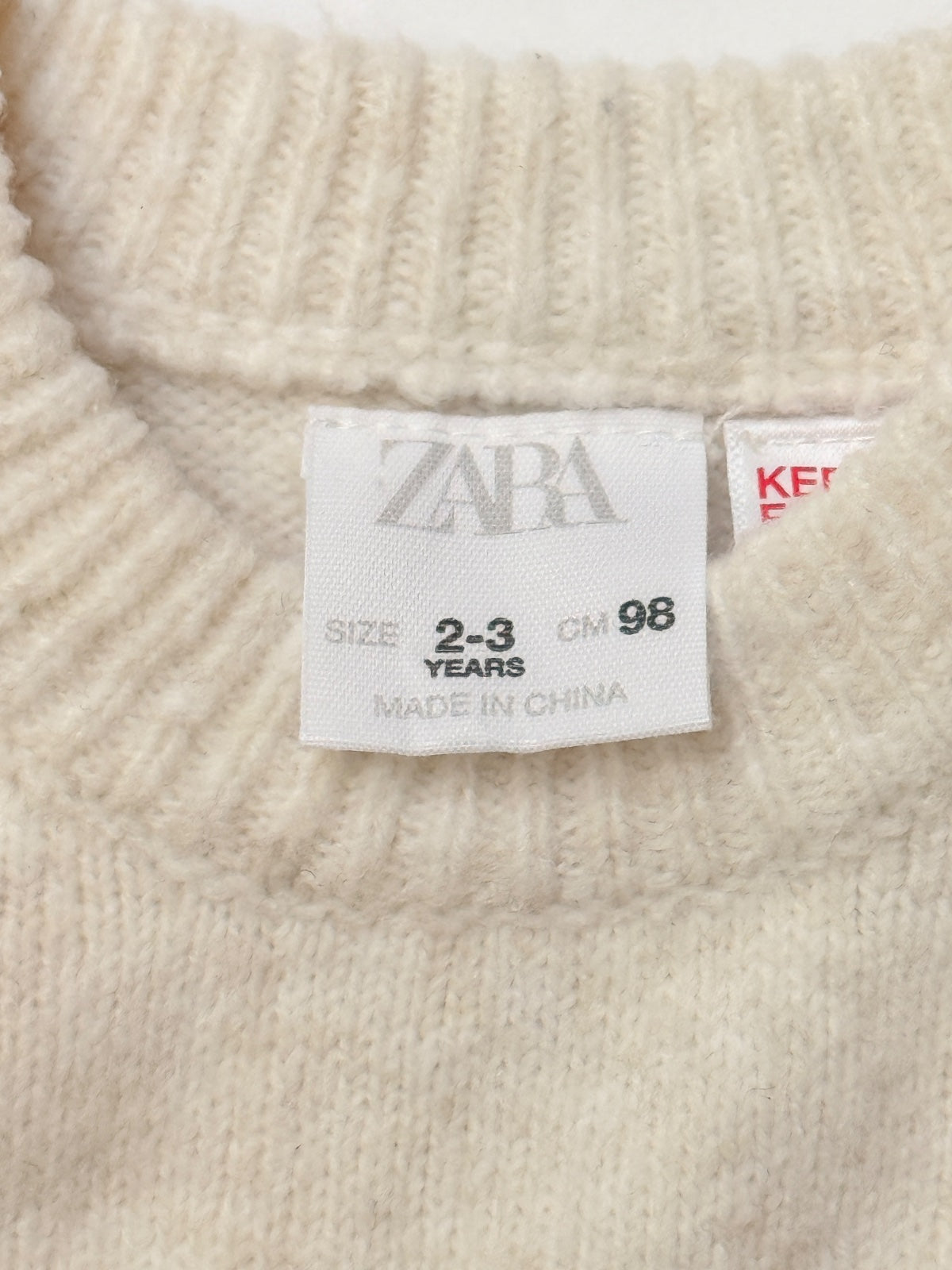 Zara Hedgehog Cream Sweater 2-3Y