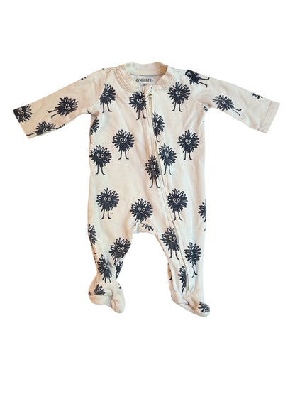Gymboree Monster Footed Sleeper NB 0