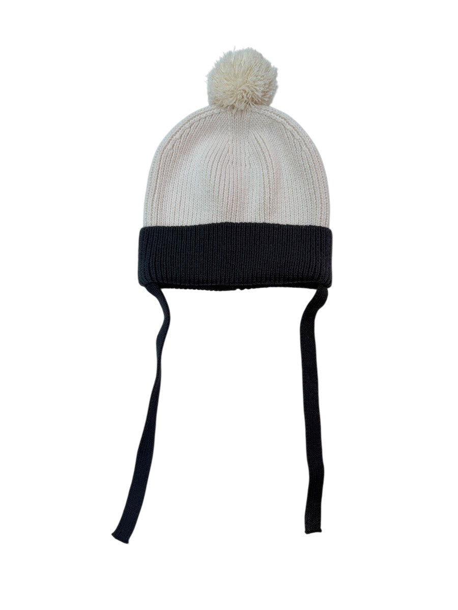 H&M Cream Pom Pom Beanie Hat 18M/2T