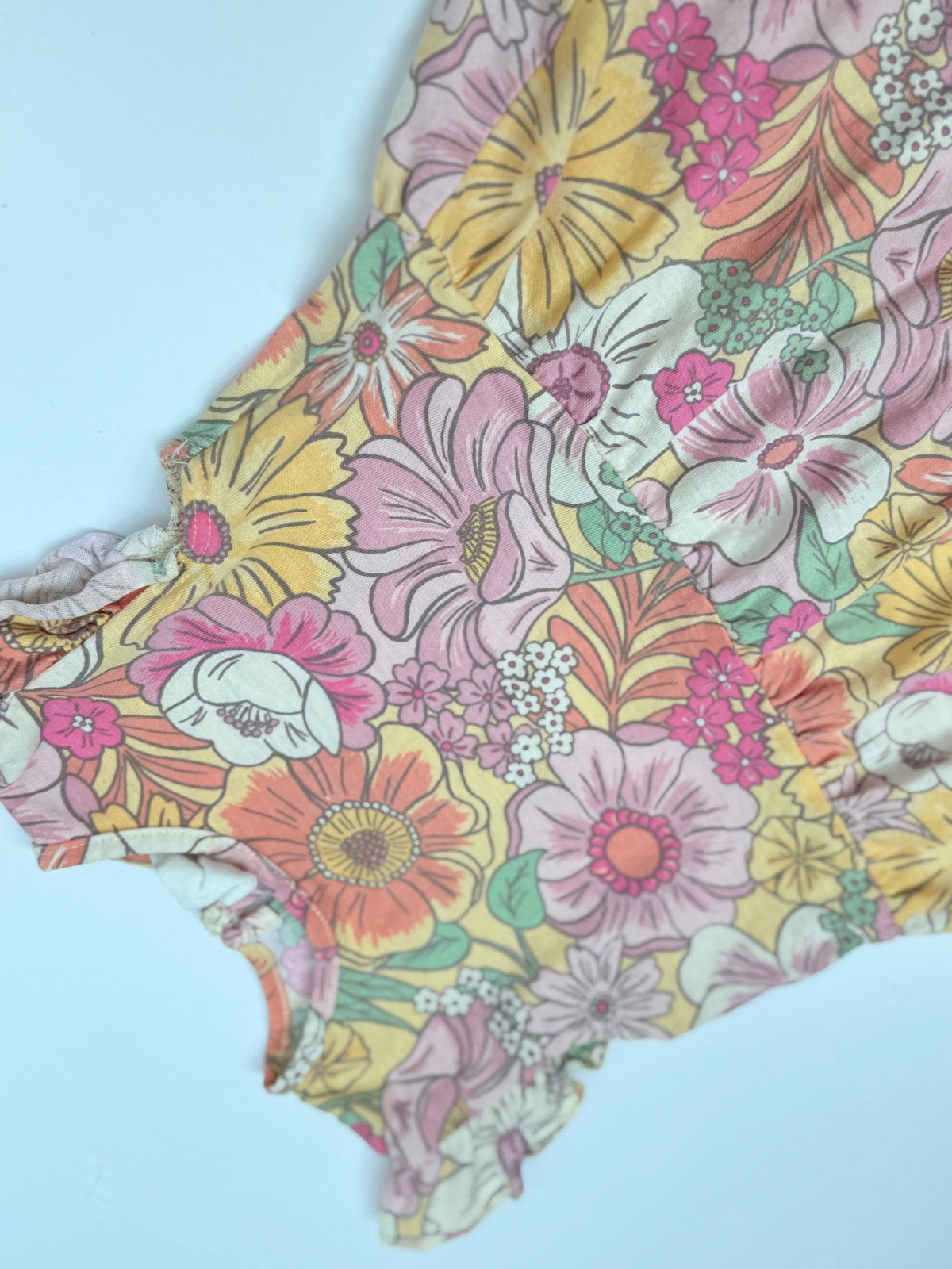 H&M Floral Flutter Sleeve Dress 9-12M