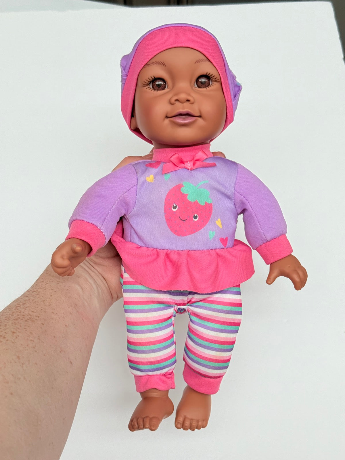 Soft Body Baby Doll Strawberry Outfit Pink