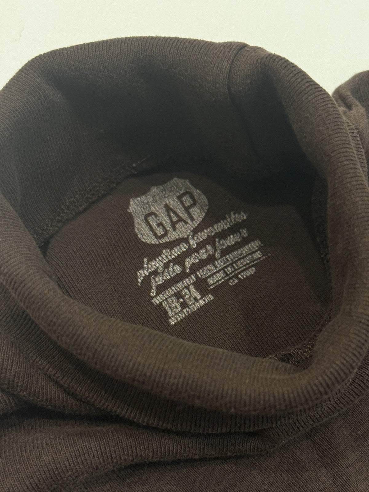 Gap Brown Cotton Long Sleeve Polo Size 10-11