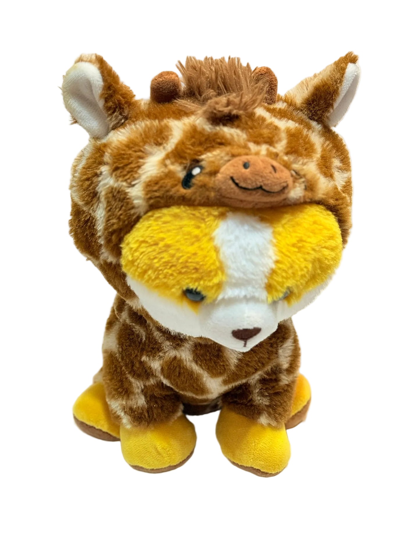 Disguisimals Stretchy Corgi in Giraffe Costume Plush – 10”