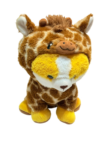 Disguisimals Stretchy Corgi in Giraffe Costume Plush – 10”