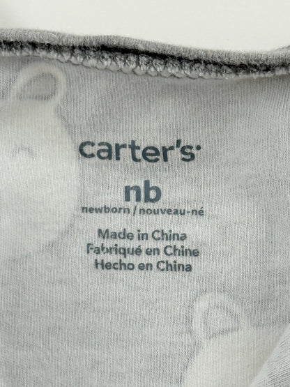 Carter's Gray Bear Print Sleeper NB
