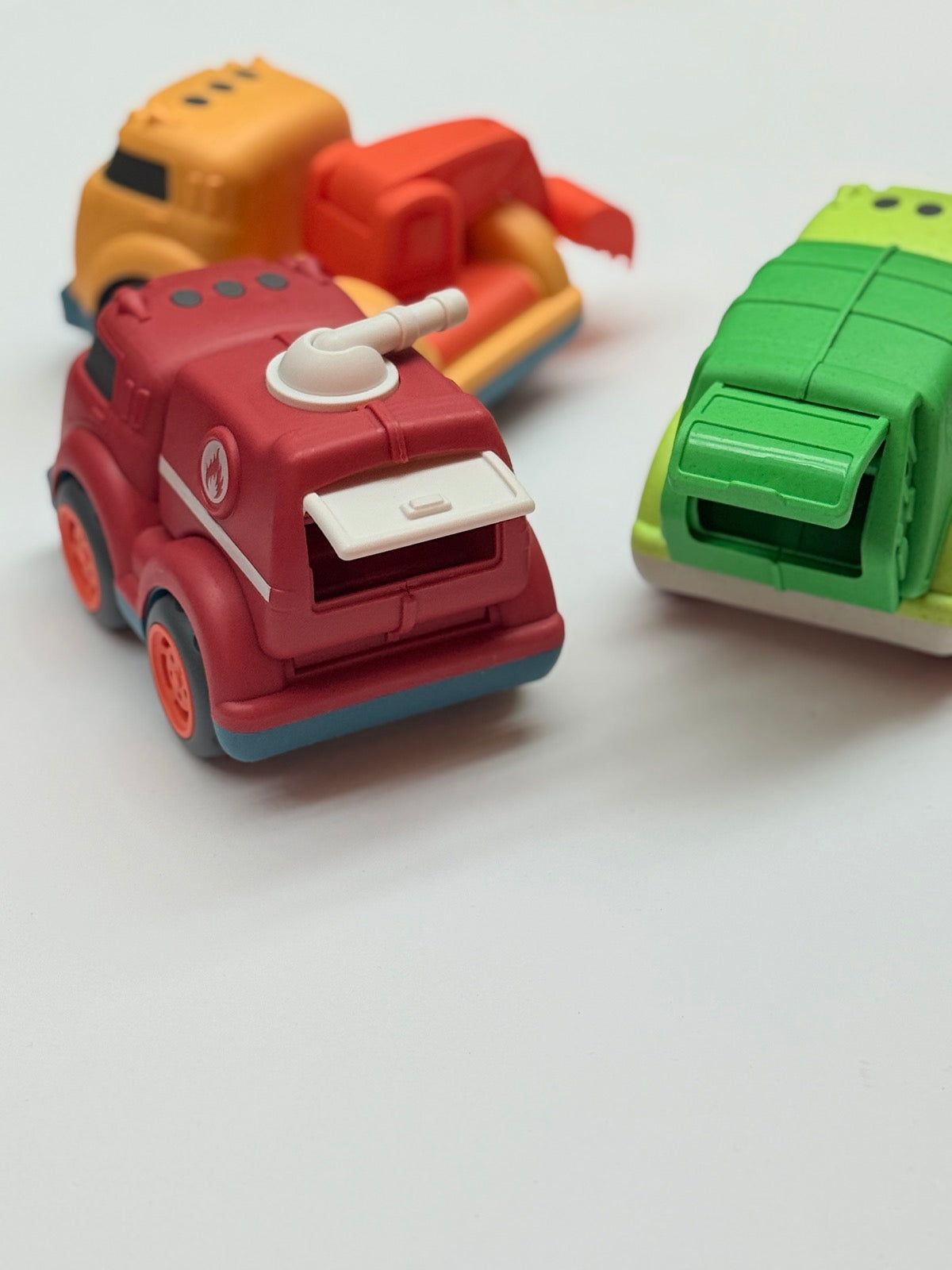 City Car Garbage Fire Truck Toy Set 3