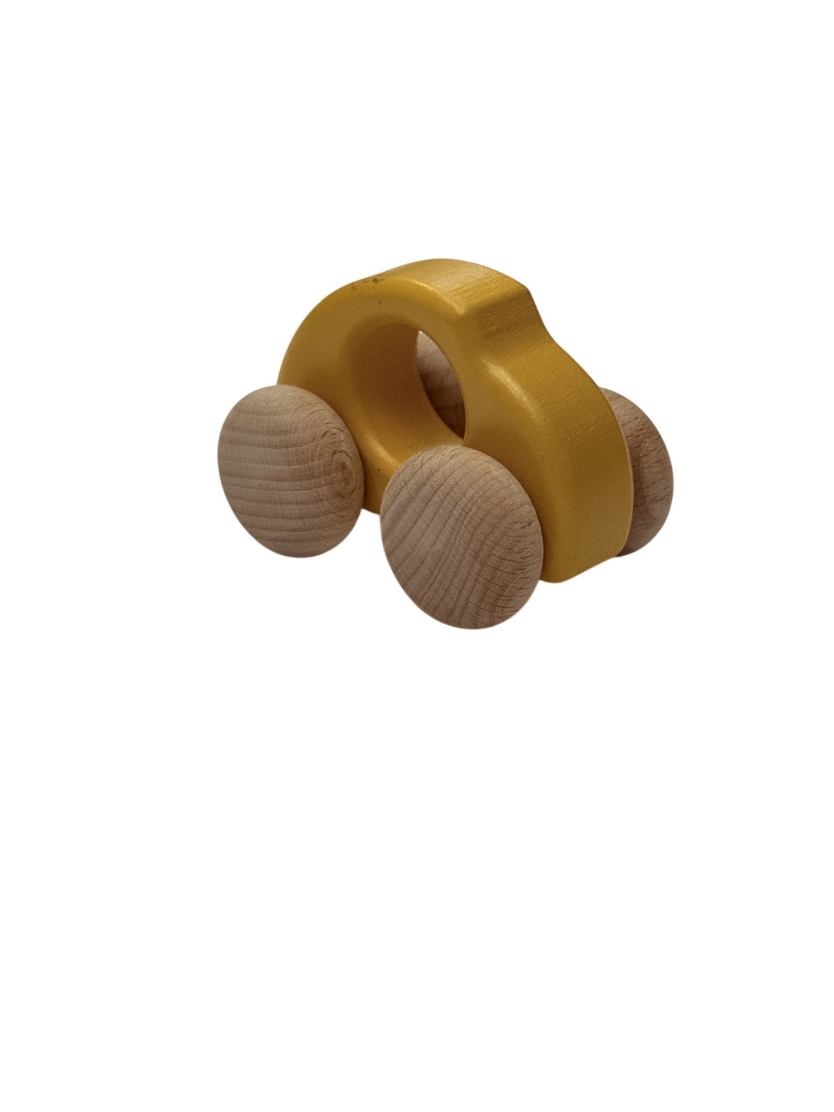 Wooden Yellow Toy Car Push Toy
